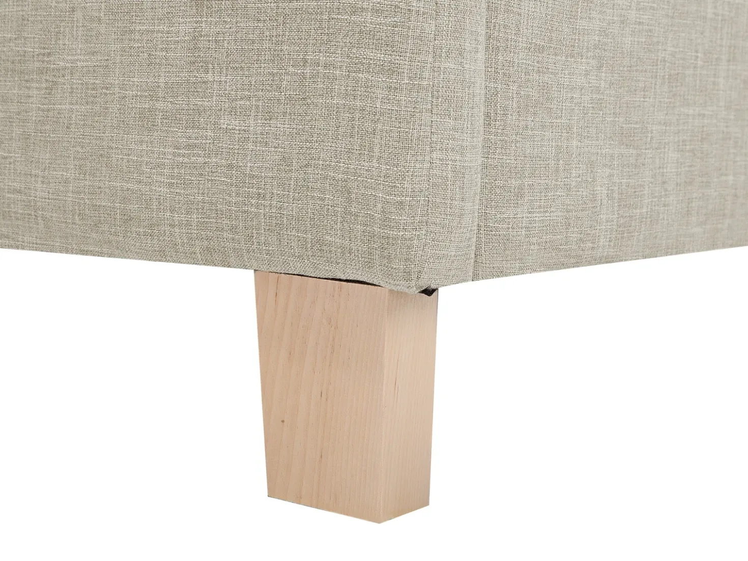 Letto Tessuto SENNEZ 140 x 200 cm Beige