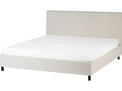 Letto Tessuto SENNEZ 180 x 200 cm Beige