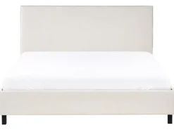 Letto Tessuto SENNEZ 160 x 200 cm Beige