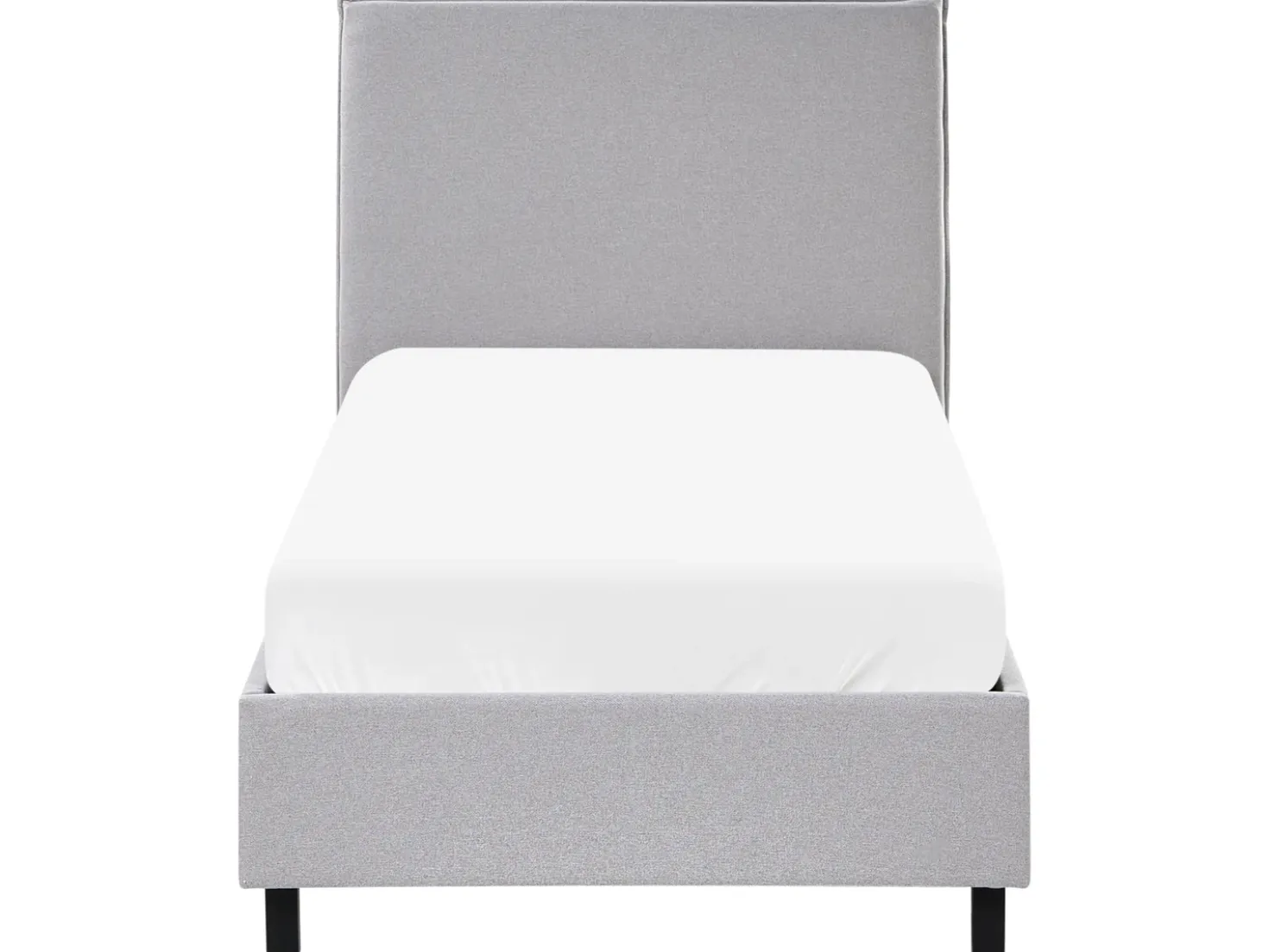 Letto Tessuto SENNEZ 90 x 200 cm Grigio chiaro