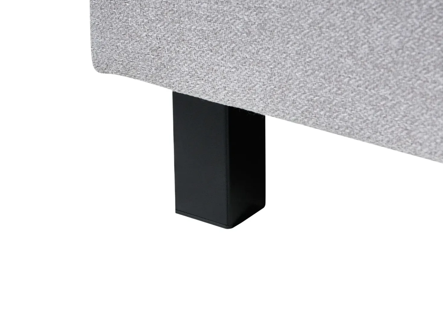 Letto Tessuto SENNEZ 90 x 200 cm Grigio chiaro