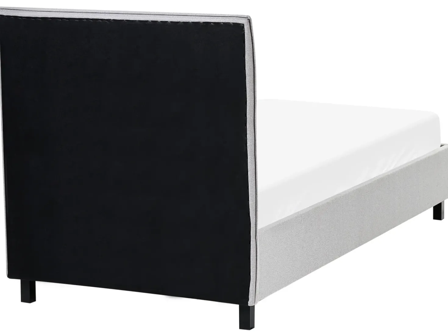 Letto Tessuto SENNEZ 90 x 200 cm Grigio chiaro