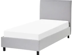 Letto Tessuto SENNEZ 90 x 200 cm Grigio chiaro