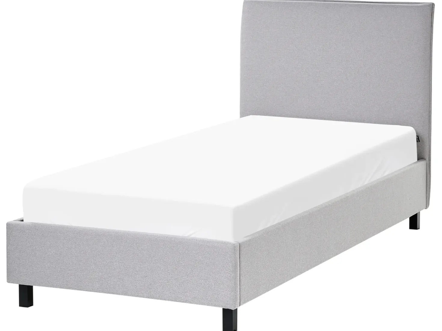 Letto Tessuto SENNEZ 90 x 200 cm Grigio chiaro