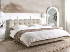 Letto Tessuto SOULISSE 180 x 200 cm Beige