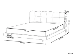 Letto Tessuto SOULISSE 180 x 200 cm Beige