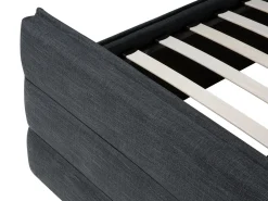 Letto Tessuto VALBONNE 160 x 200 cm Grigio scuro