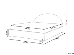 Letto Tessuto VAUCLUSE 180 x 200 cm Bianco sporco