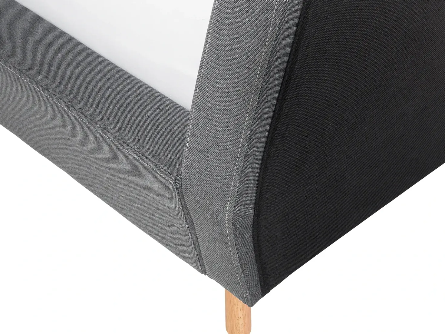 Letto Tessuto VIENNE 180 x 200 cm Grigio