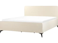Letto Velluto a coste VALOGNES 180 x 200 cm Beige chiaro