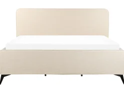 Letto Velluto a coste VALOGNES 180 x 200 cm Beige chiaro