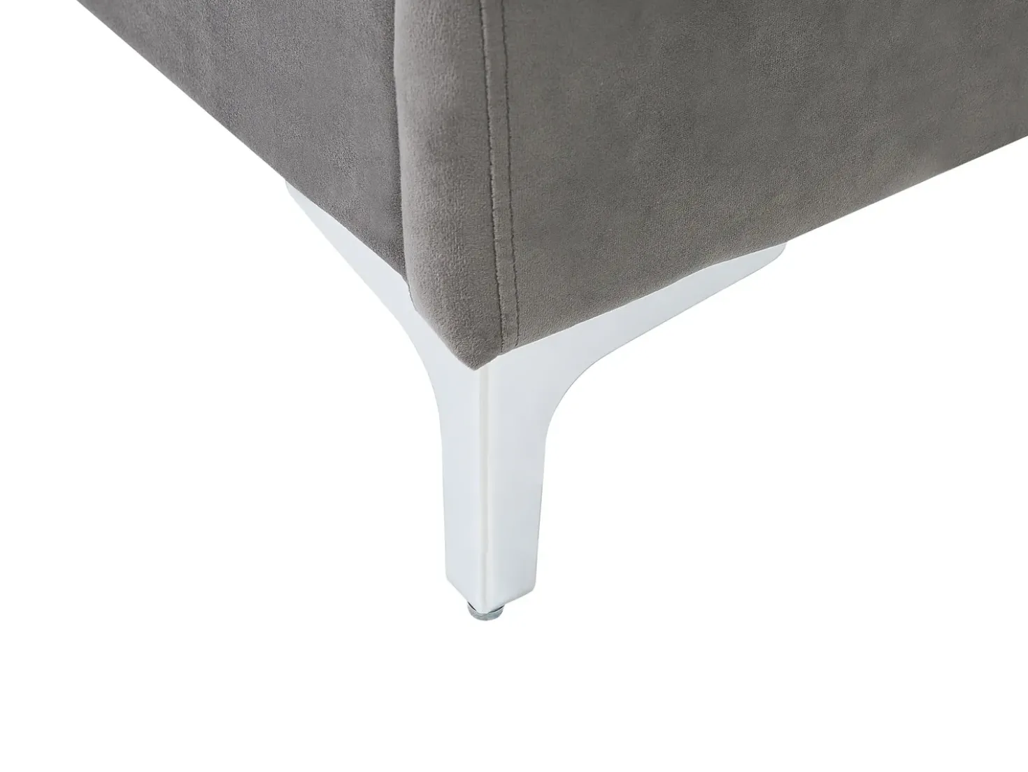 Letto Velluto AMBERT 160 x 200 cm Grigio