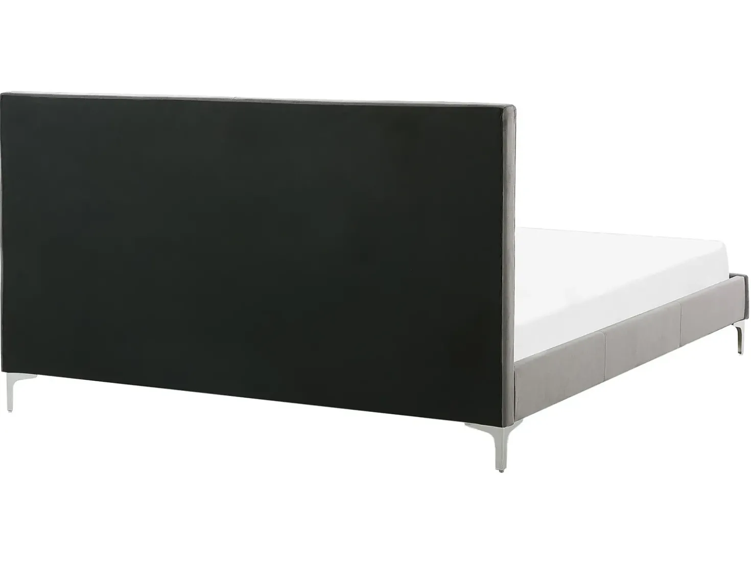 Letto Velluto AMBERT 160 x 200 cm Grigio