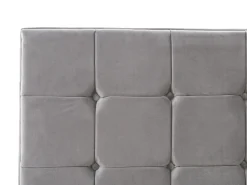 Letto Velluto AMBERT 160 x 200 cm Grigio