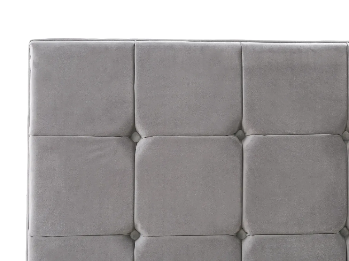 Letto Velluto AMBERT 160 x 200 cm Grigio