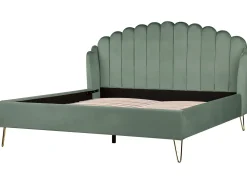 Letto Velluto AMBILLOU 180 x 200 cm Verde