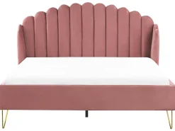 Letto Velluto AMBILLOU 180 x 200 cm Rosa