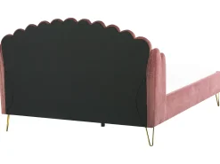 Letto Velluto AMBILLOU 180 x 200 cm Rosa