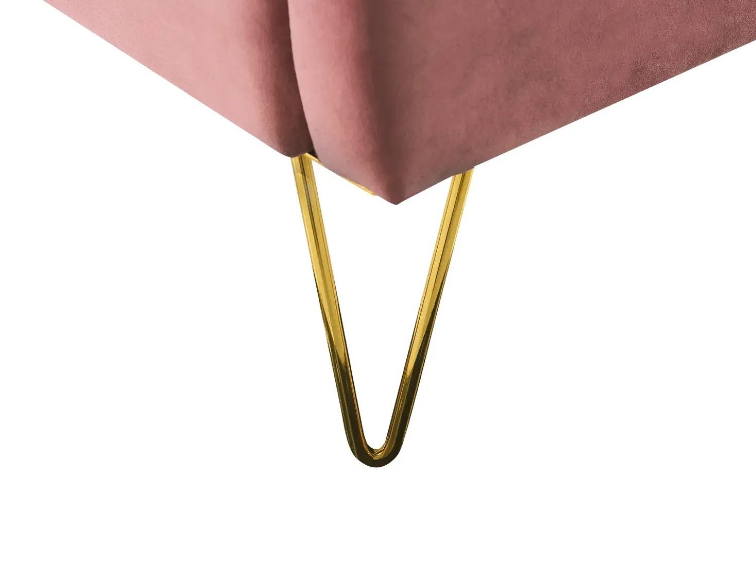 Letto Velluto AMBILLOU 180 x 200 cm Rosa
