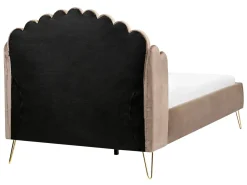 Letto Velluto AMBILLOU 120 x 200 cm Tortora