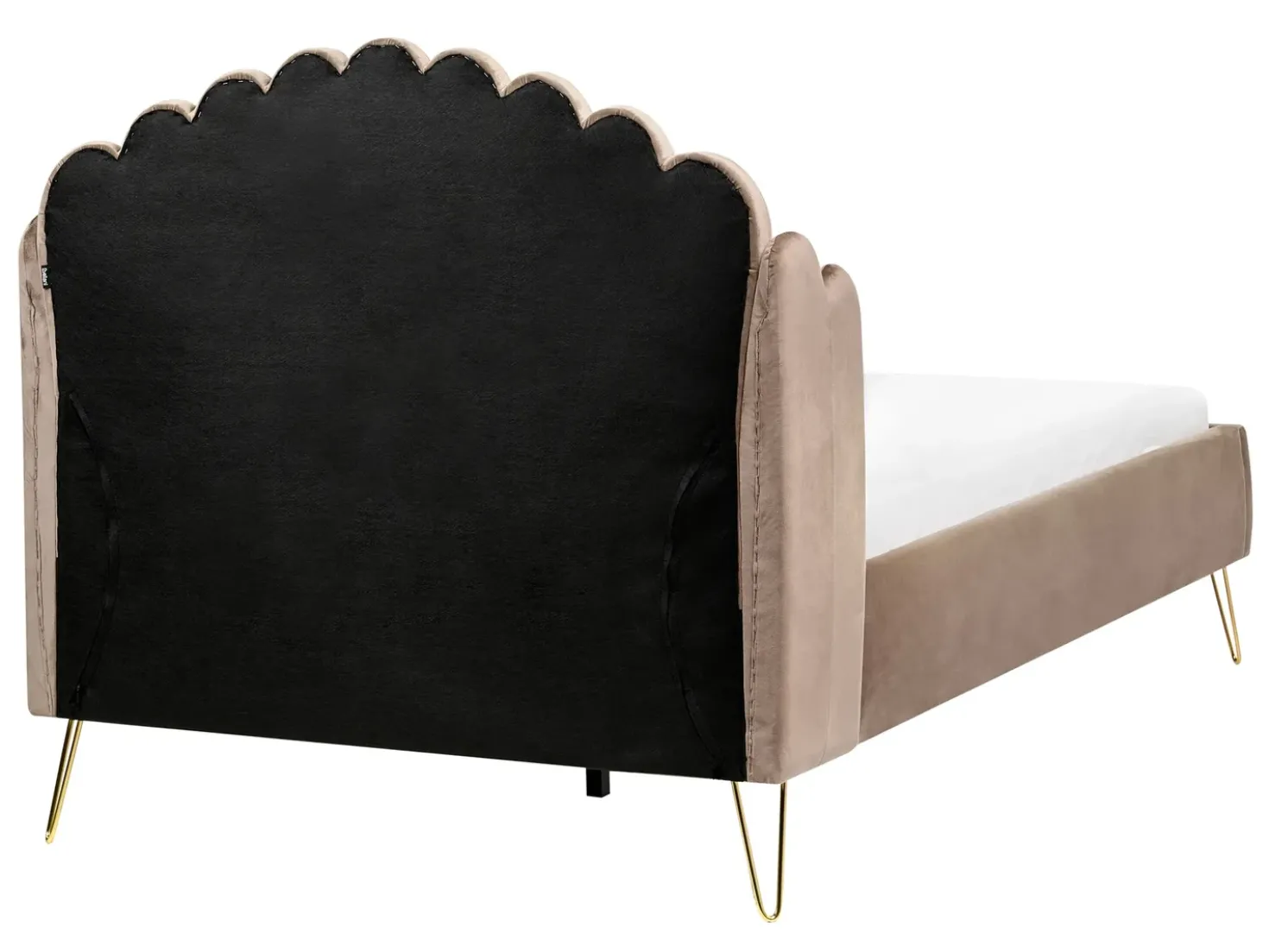 Letto Velluto AMBILLOU 120 x 200 cm Tortora