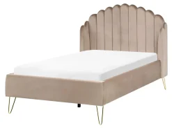 Letto Velluto AMBILLOU 120 x 200 cm Tortora