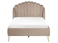 Letto Velluto AMBILLOU 120 x 200 cm Tortora