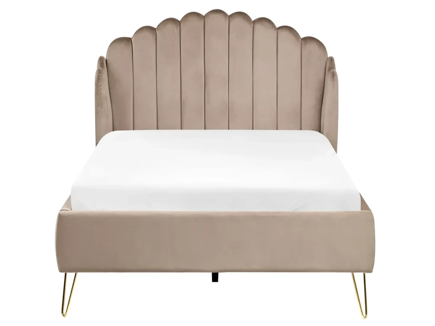 Letto Velluto AMBILLOU 120 x 200 cm Tortora