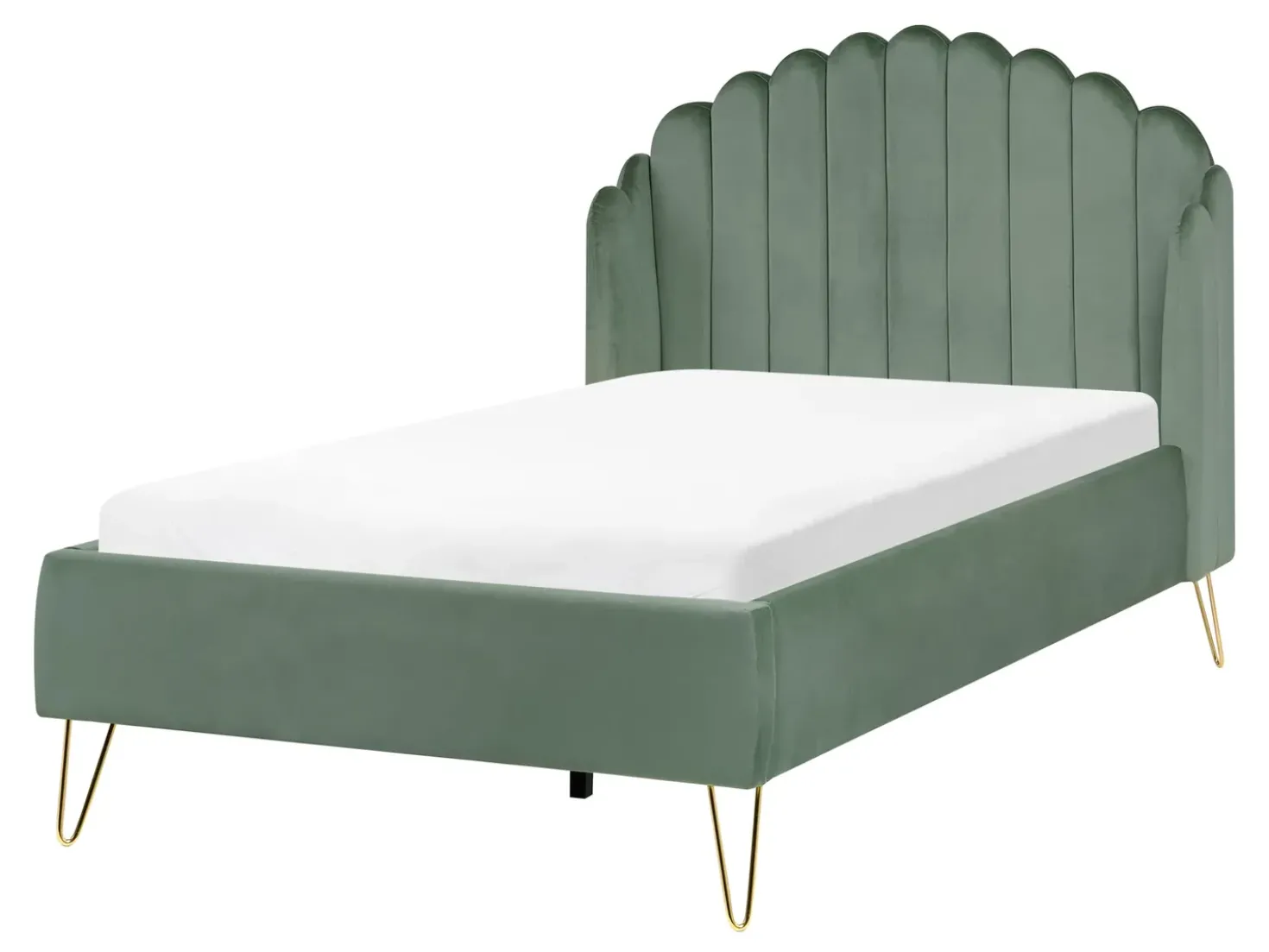 Letto Velluto AMBILLOU 120 x 200 cm Verde
