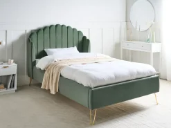 Letto Velluto AMBILLOU 120 x 200 cm Verde