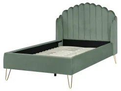 Letto Velluto AMBILLOU 120 x 200 cm Verde