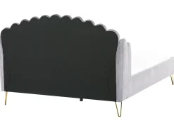 Letto Velluto AMBILLOU 180 x 200 cm Grigio chiaro