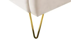 Letto Velluto AMBILLOU 180 x 200 cm Beige chiaro