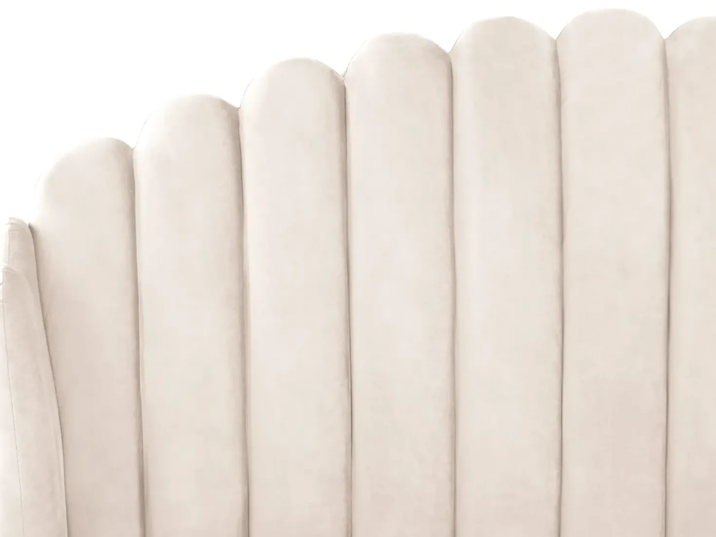 Letto Velluto AMBILLOU 180 x 200 cm Beige chiaro