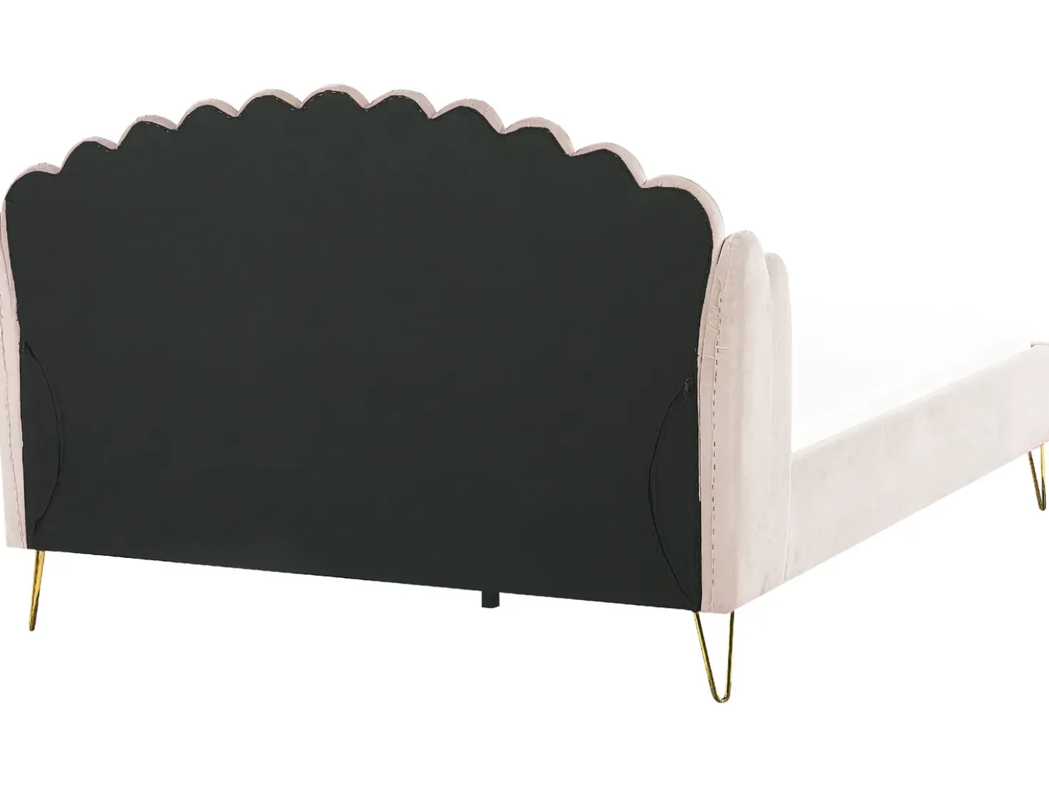 Letto Velluto AMBILLOU 180 x 200 cm Beige chiaro