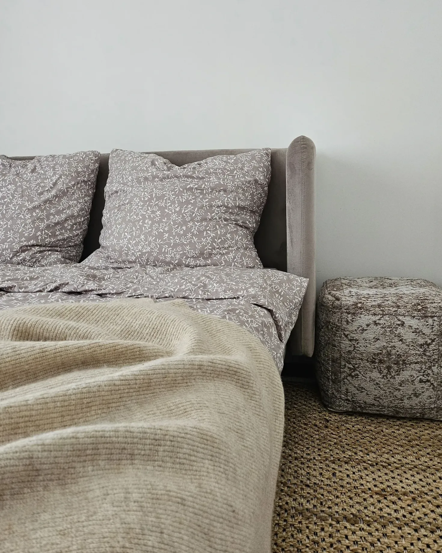 Letto Velluto ARETTE 180 x 200 cm Tortora