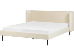 Letto Velluto ARETTE 160 x 200 cm Beige chiaro