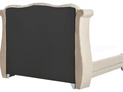 Letto Velluto AYETTE 180 x 200 cm Beige