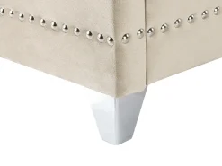Letto Velluto AYETTE 180 x 200 cm Beige