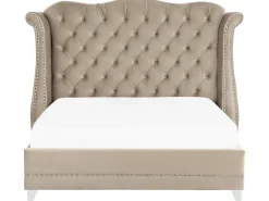 Letto Velluto AYETTE 180 x 200 cm Tortora
