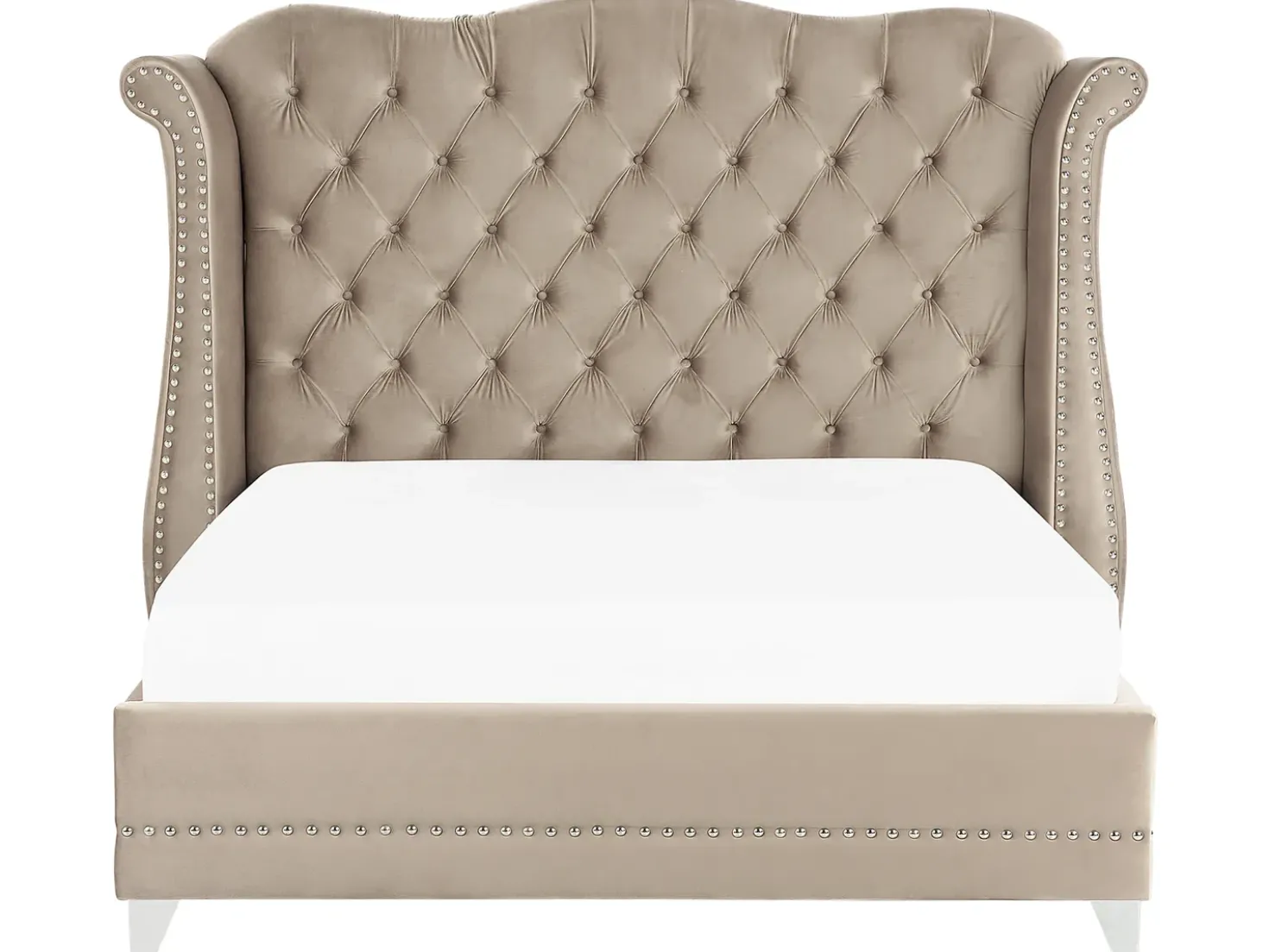 Letto Velluto AYETTE 180 x 200 cm Tortora