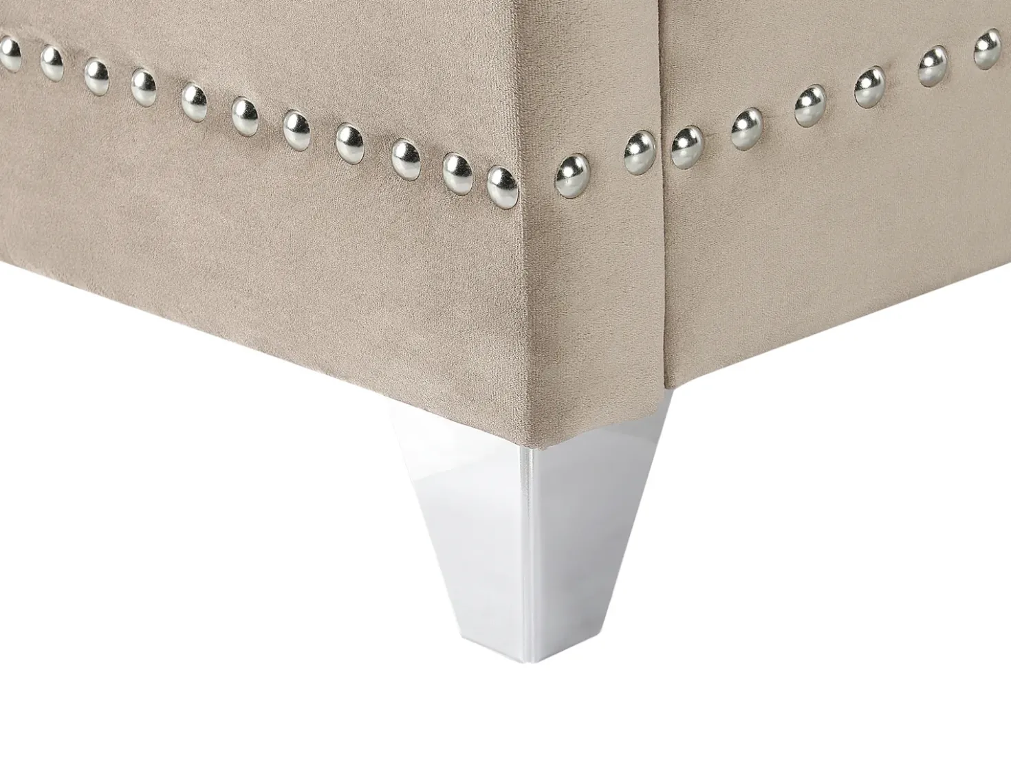Letto Velluto AYETTE 180 x 200 cm Tortora