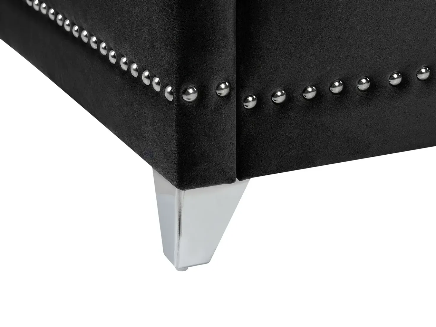 Letto Velluto AYETTE 160 x 200 cm Nero