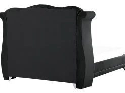 Letto Velluto AYETTE 160 x 200 cm Nero