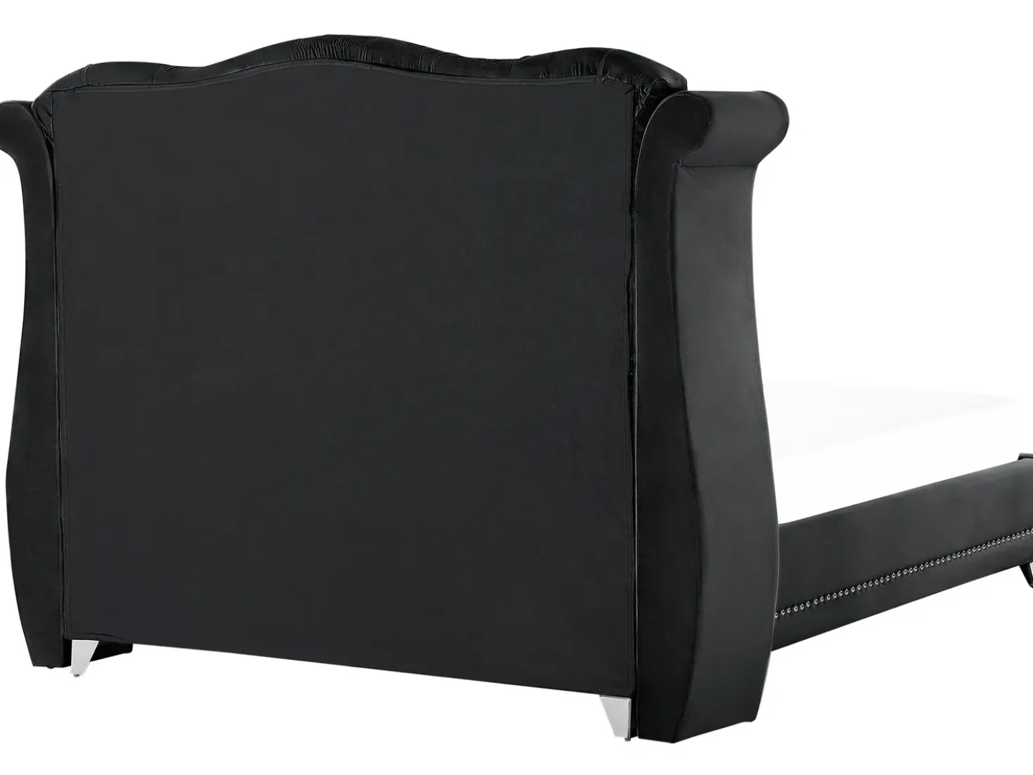 Letto Velluto AYETTE 160 x 200 cm Nero
