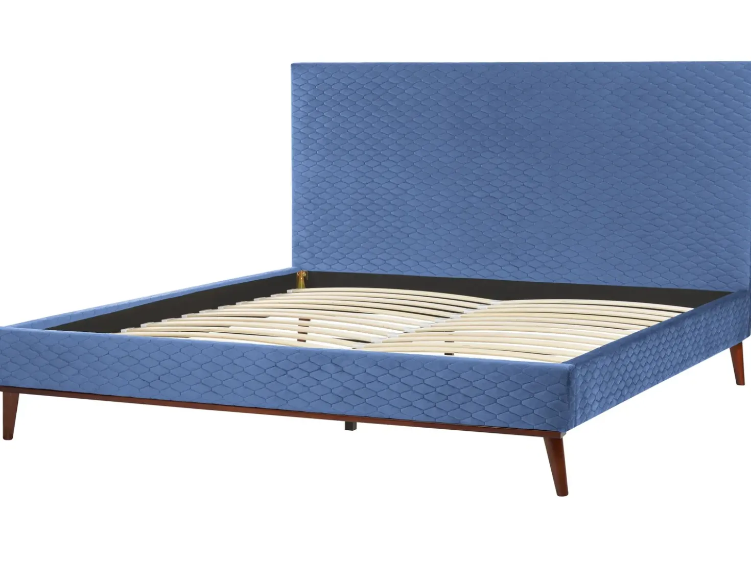 Letto Velluto BAYONNE 180 x 200 cm Blu