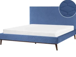 Letto Velluto BAYONNE 180 x 200 cm Blu