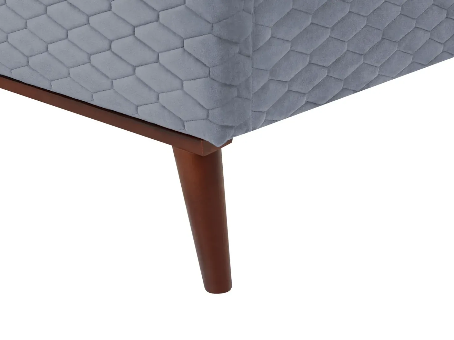 Letto Velluto BAYONNE 90 x 200 cm Grigio