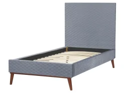 Letto Velluto BAYONNE 90 x 200 cm Grigio