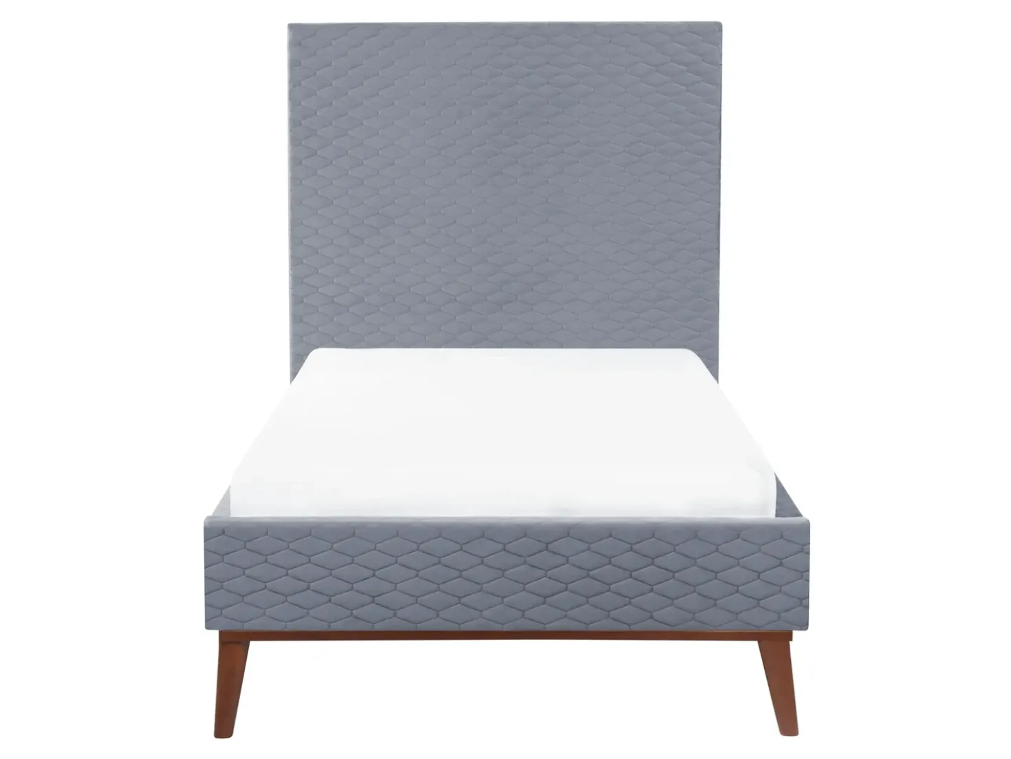 Letto Velluto BAYONNE 90 x 200 cm Grigio